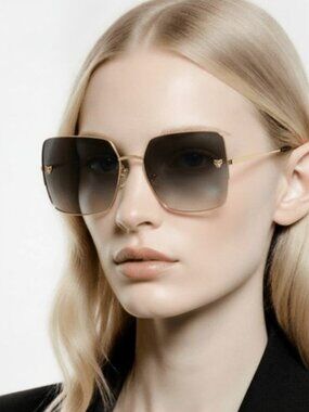 NWT Cartier CT0121SA 004 Women Gold Gray Sunglasses Authentic